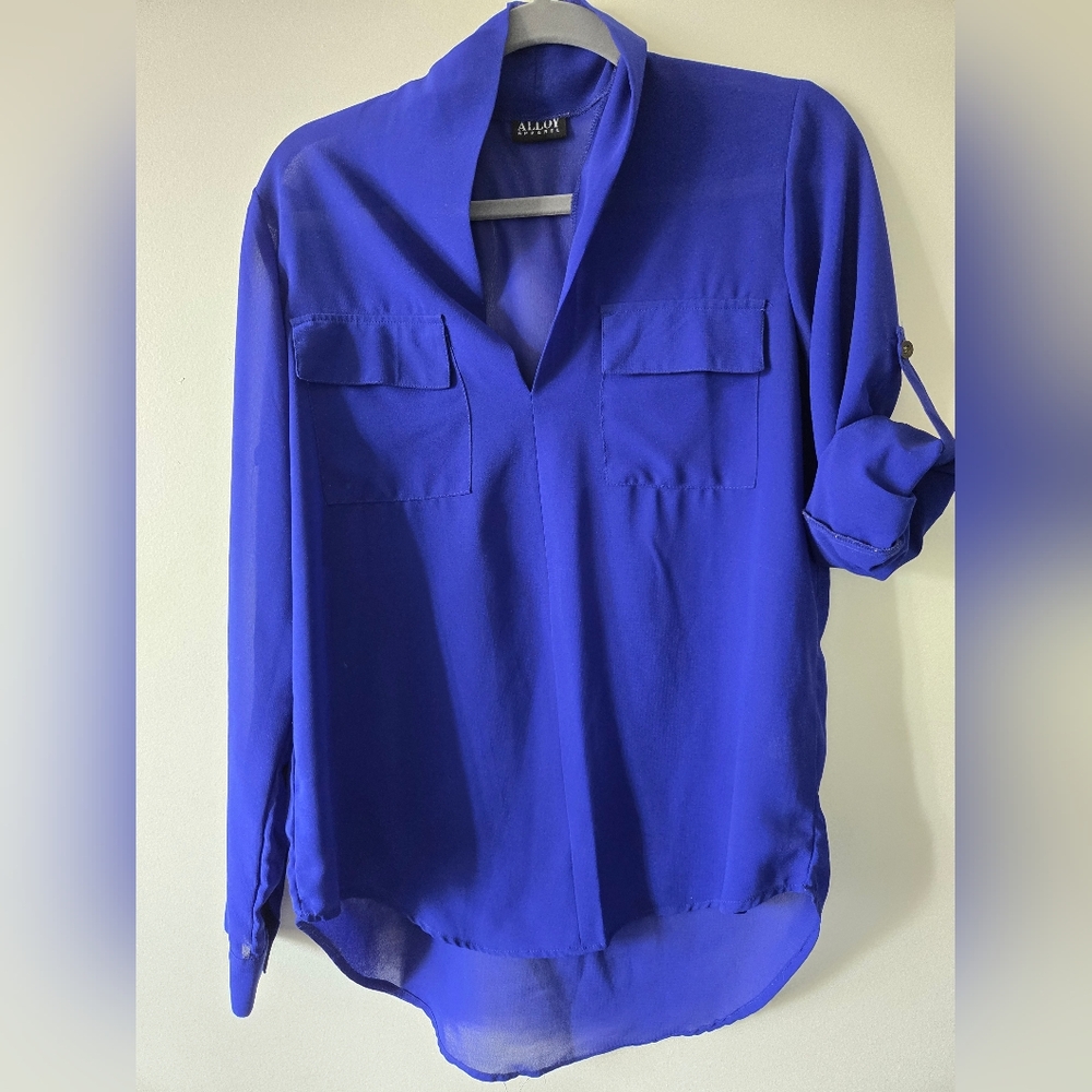 EUC Alloy Apparel Royal Blue Blouse